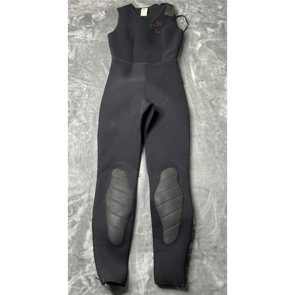 SEAQUEST‎ Wetsuit Adult 11-12 Black Sleeveless Surf Beach Dive